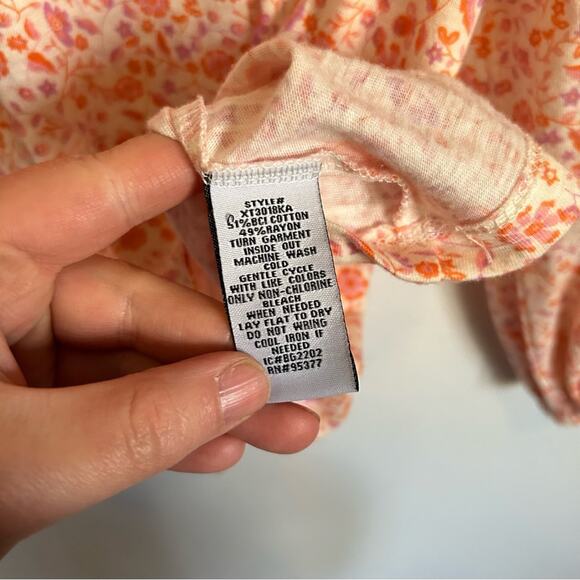 Sanctuary Chloe Floral Top Orange Size M - Picture 10 of 10